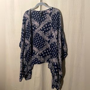 Blue Paisley Kimono Small